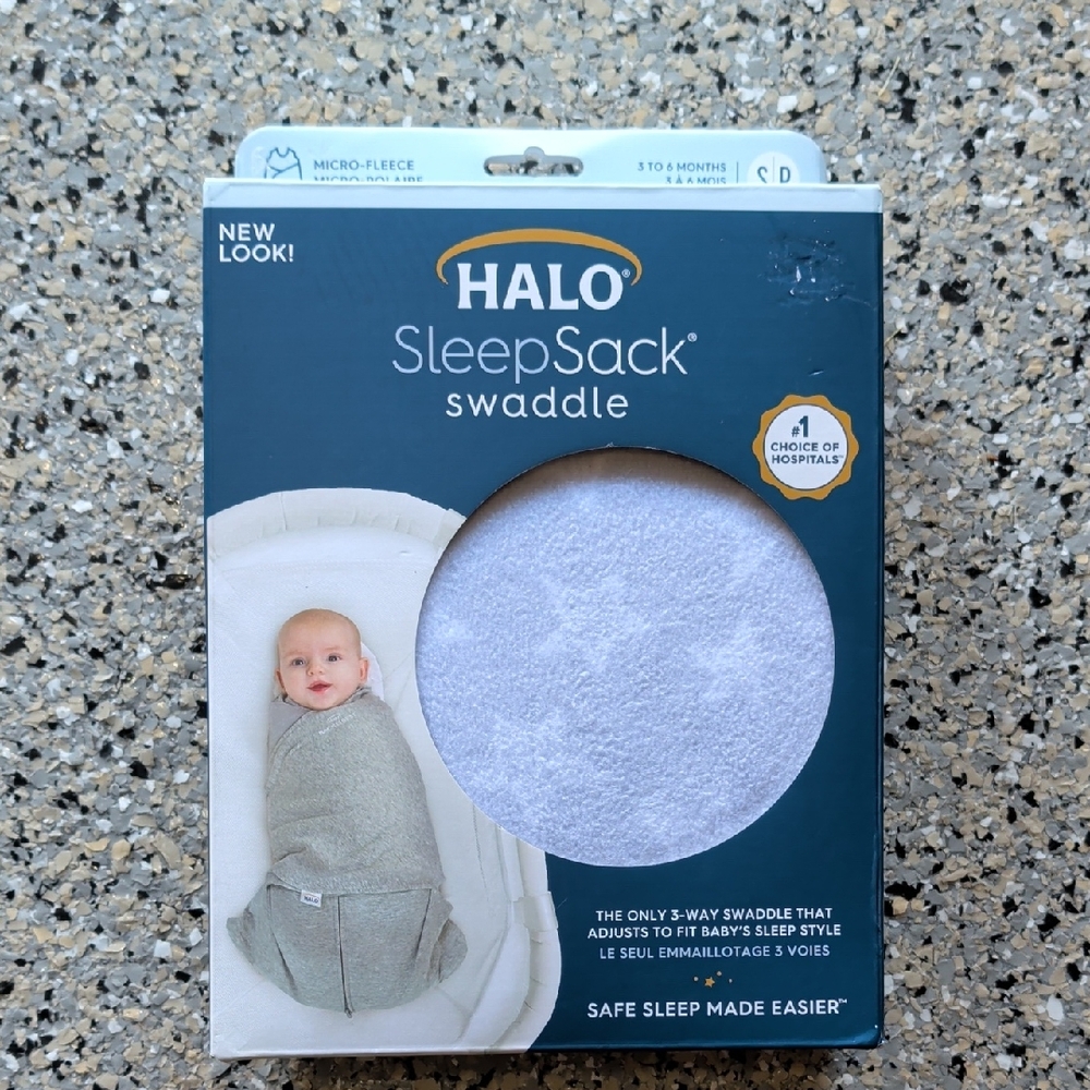 Halo SleepSack Swaddle - White and Gray